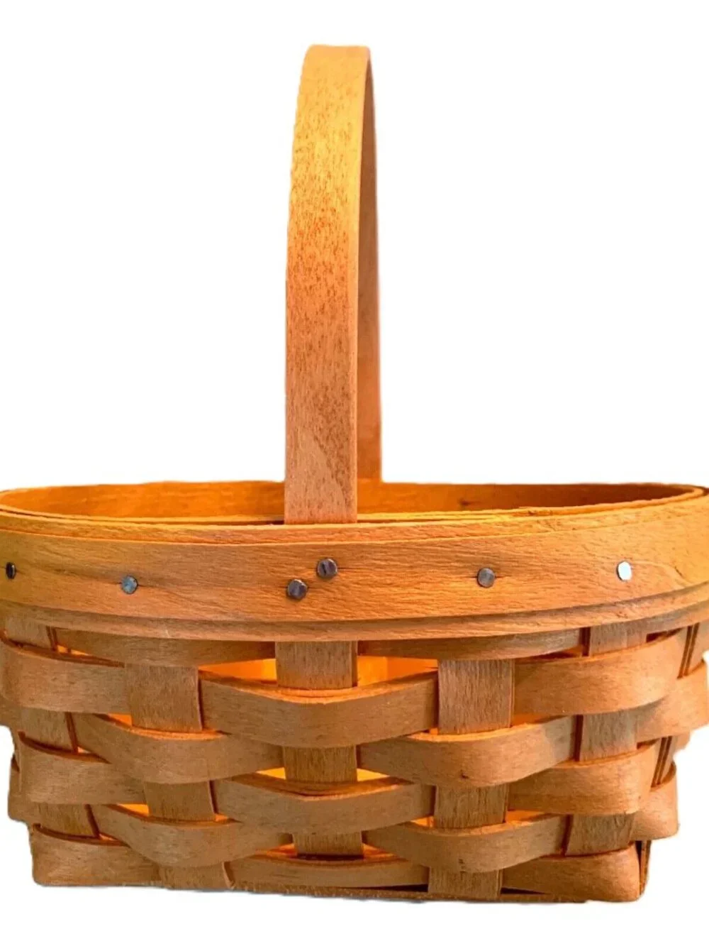 1999 Longaberger Horizon of Hope Woven Basket & Prot. - H 6.75” x W 5” x L 6.5”